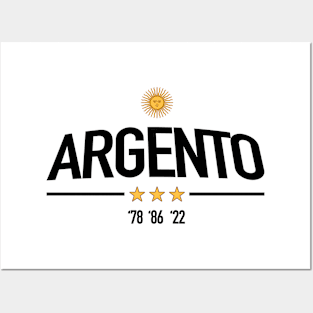 Logo Argento 2 + 3 estrellas Posters and Art